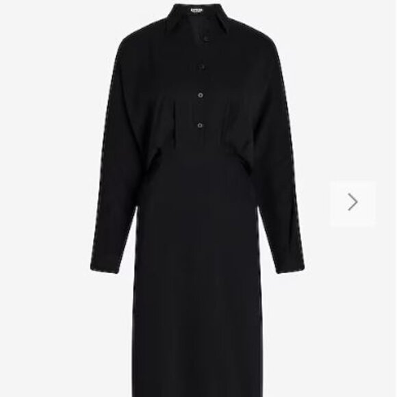 NWT Express Half Button Up Midi Portofino Shirt Dress - size: XL - Picture 3 of 3